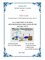sử dụng may vi tính trong dạy học vật lí