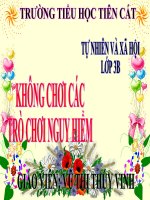 Không chơi các trò chơi nguy hiểm TNXH lớp 3 số 1 