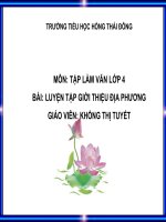 LUYỆN tập GIỚI THIỆU địa PHƯƠNG 