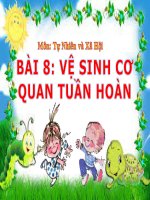 Vệ sinh cơ quan tuần hoàn TNXH lớp 3 số 8 