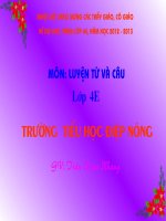 Thêm trạng ngữ chỉ nguyên nhân cho câu LTVC lớp 4 số 1 