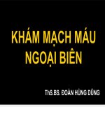 BÀI GIẢNG KHÁM MẠCH MÁU NGOẠI BIÊN