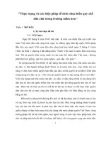 Đề tài Thực trạng và các biện pháp tổ chức thực hiên quy chế dân chủ trong trường mầm non