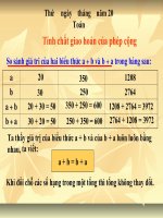 TÍNH CHẤT GIAO HOÁN của PHÉP CỘNG 