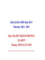 ĐẠI số 9 TIẾT 32 33 ôn tập học kì i 