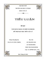 sử dụng may vi tính trong dạy học vật lí