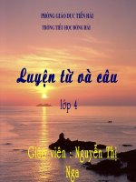 Luyện tập về câu kể ai là gì LTVC lớp 4 số 6 