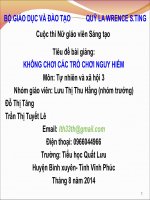 Không chơi các trò chơi nguy hiểm TNXH lớp 3 số 11 