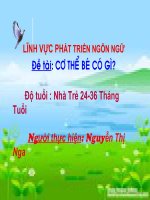 CƠ THỂ BÉ CÓ GÌ