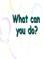 what can you do 