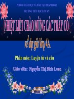 Luyện tập về câu kể ai là gì LTVC lớp 4 số 7 