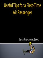useful tips for the first time air traveller 