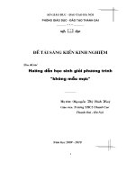 Sáng kiến kinh nghiệm Hướng dẫn học sinh giải phương trình không mẫu mực