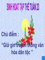 Chủ điểm giữ gìn truyền thống văn hóa dân tộc 