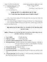 NGHỊ QUYẾT HĐQT THACO 