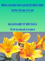 QUY ĐỒNG mãu số các PHÂN số 