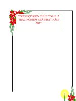 freeTỔNG hợp TOÁN 12 TRẮC NGHIỆM mới NHẤT 2017 