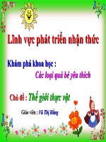 CÁC LOẠI QUẢ bé yêu THÍCH 