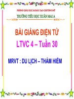 Mở rộng vốn từ du lịch thám hiểm LTVC lớp 4 số 2 