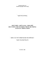 Khóa luận Phát hiện, phân loại và theo dõi đối tượng chuyển động trong hệ thống giám sát thông minh