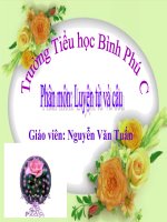 Thêm trạng ngữ chỉ nơi chốn cho câu LTVC lớp 4 số 6 