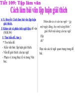 CÁCH làm bài văn lập LUẬN GIẢI THÍCH 