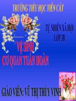 Vệ sinh cơ quan tuần hoàn TNXH lớp 3 số 6 