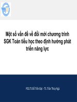Một số vấn đề về đổi mới chương trình SGK toán tiểu học theo định hướng phát triển năng lực 