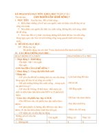 Kế hoạch bài dạy môn khoa học lớp 4 học kì 1 