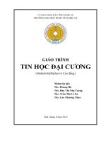 GIÁO TRÌNH TIN HỌC ĐẠI CƢƠNG