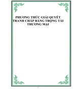 Phương thức giải quyết tranh chấp bằng trọng tài thương mại