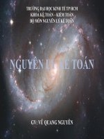 Bài giảng nguyên lý kế toán giảng viên vũ quang nguyên chương 1 một số vấn đề CHUNG về kế TOÁN 