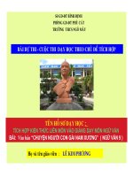 TÍCH hợp KIẾN THỨC LIÊN môn vào GIẢNG dạy môn NGỮ văn bài vaên baûn “CHUYỆN NGƯỜI CON gái NAM XƯƠNG” ( NGỮ văn 9 ) 