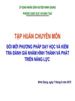 Đổi Mới Phương Pháp Dạy Học Và Kiểm Tra Đánh Giá Nhằm Hình Thành Và Phát Triển Năng Lực
