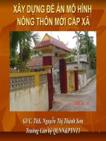 Xây Dựng Đề Án Mô Hình Nông Thôn Mới Cấp Xã