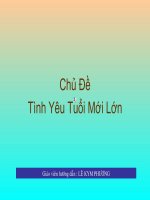 Chủ đề tình yêu tuổi mới lớn 