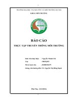 báo cáo thực tập truyền thông môi trường