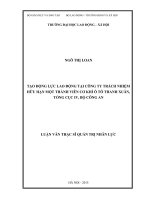 LUẬN VĂN VỀ CÔNG TÁC TẠO ĐỘNG LỰC TẠI CÔNG TY TRÁCH NHIỆM HỮU HẠN MỘT THÀNH VIÊN CƠ KHÍ Ô TÔ THANH XUÂN, TỔNG CỤC IV, BỘ CÔNG AN