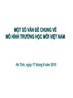 Một Số Vấn Đề Chung Về Mô Hình Trường Học Mới Việt Nam