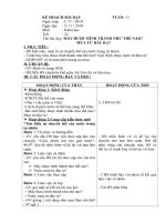 Kế hoạch bài dạy môn khoa học lớp 4 tuần 11 hk 