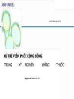 Tài liệu_XỬ TRÍ VIÊM PHỔI CỘNG ĐỒNGTRONG KỶ NGUYÊN KHÁNG THUỐC
