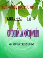 Bài 26  nguyên nhân làm nước bị ô nhiễm   khoa học 4 