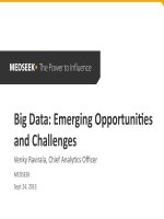 Big Data - Emerging Opportunities and Challenges