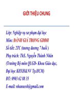 Bài Giảng Nghiệp Vụ Sư Phạm Đại Học