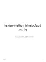 MSc in business major business law, tax and accounting 