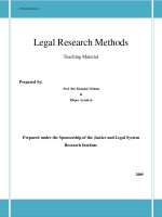Legal research methods (Phương pháp nghiên cứu khoa học pháp lý)