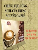 Bài Thuyết Trình Chiến Lược Công Nghệ Của Trung Nguyên Cà Phê