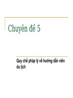 Chuyên Đề Quy Chế Pháp Lý Về Hướng Dẫn Viên Du Lịch