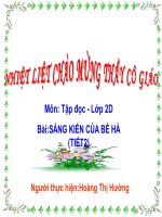 Tuần 10  sáng kiến của bé hà 