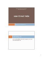 Chương 4 cơ cấu kinh tế và các mô hình (môn kinh tế phát triển) 